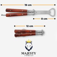 Butterfly Trainer Flaschenöffner Abmessungen