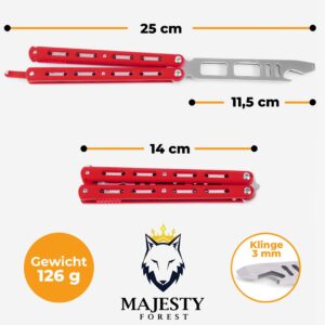 Butterfly Trainer Red Abmessungen und Gewicht