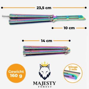 Butterfly Trainer Rainbow 420 Abmessungen und Gewicht
