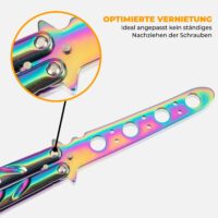 Butterfly Trainer Rainbow mit optimierter Vernietung - kein Nachziehen der Schrauben