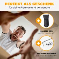 Butterfly Trainer Lieferumfang bestehen aus Holster, Ersatzschrauben und Schraubendreher