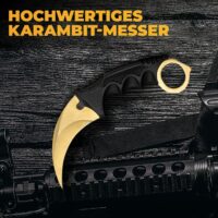 Hochwertiges Karambit Messer in Gold