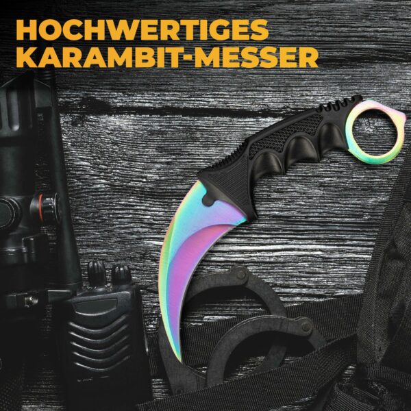 Hochwertiges CSGO Karambit Messer Rainbow Fade