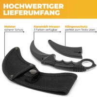 Karambit Messer Lieferumfang Schwarz