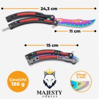 CSGO Butterfly Trainer Fade Rainbow Red Abmessungen