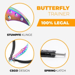 Alleinstellungsmerkmale CSGO Butterfly Trainer Rainbow sind stumpfe Klinge, CSGO Design, Spring-Latch