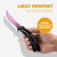 CSGO Butterfly Trainer Rainbow liegt sehr gut in der Hand