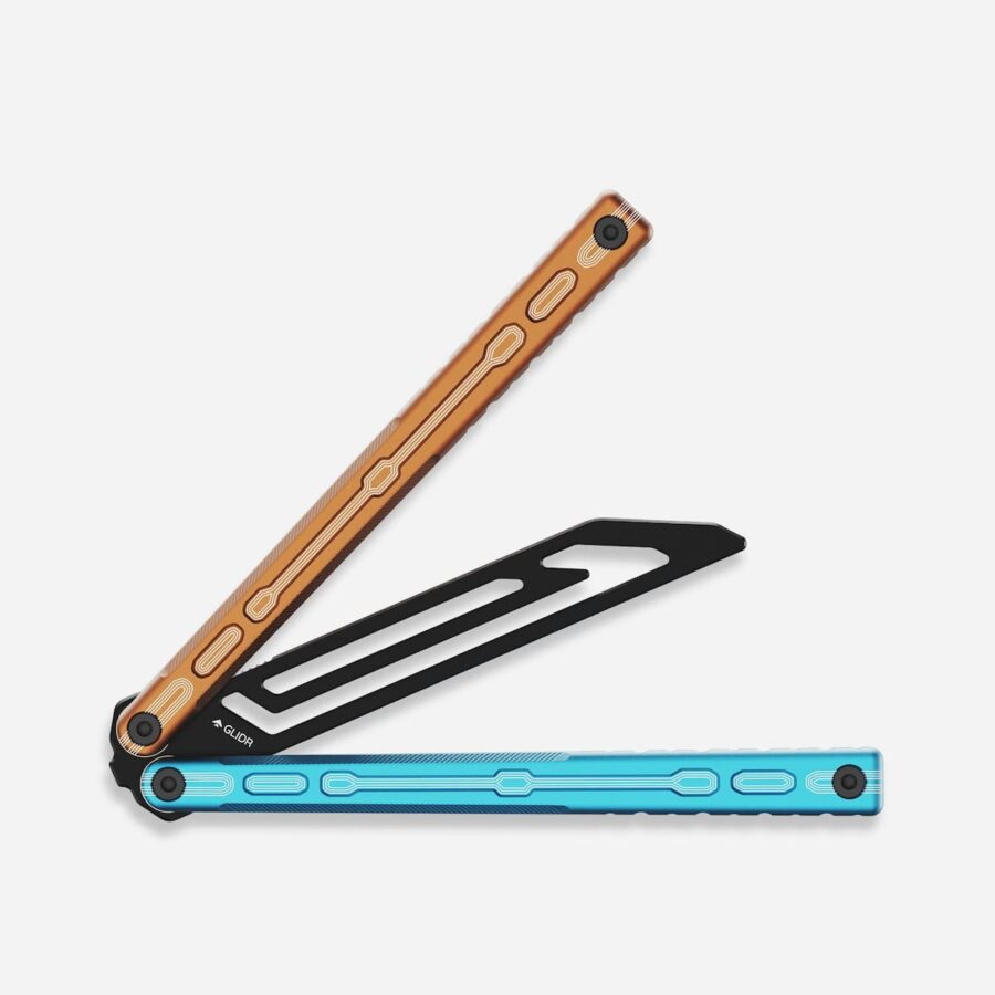 Glidr Moab x Meridian Balisong Trainer Fire and Ice