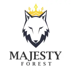 Majesty Forest Logo auf weißem Hintergrund